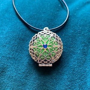 Silver Essential Oil Diffuser Necklace NWOT